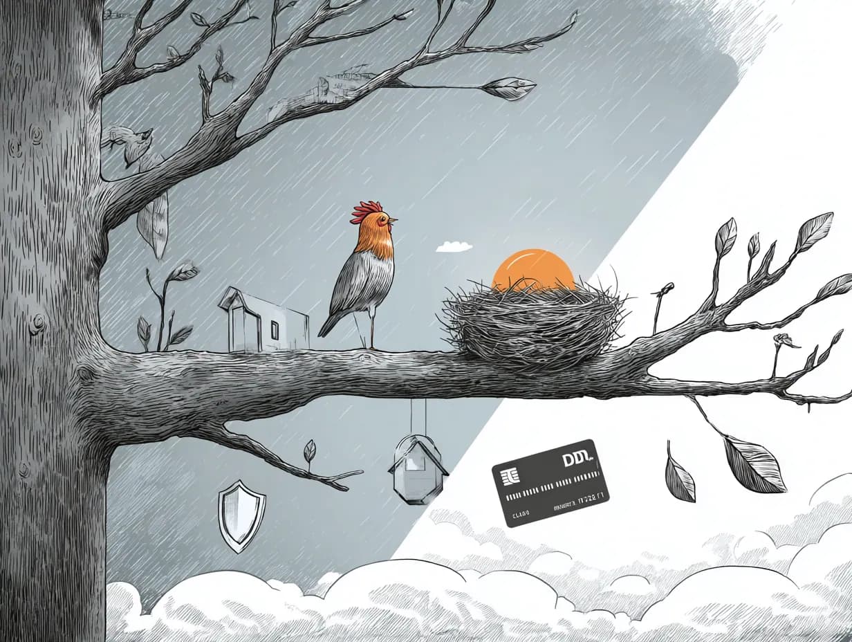 Illustration for article: Credit vs Debit