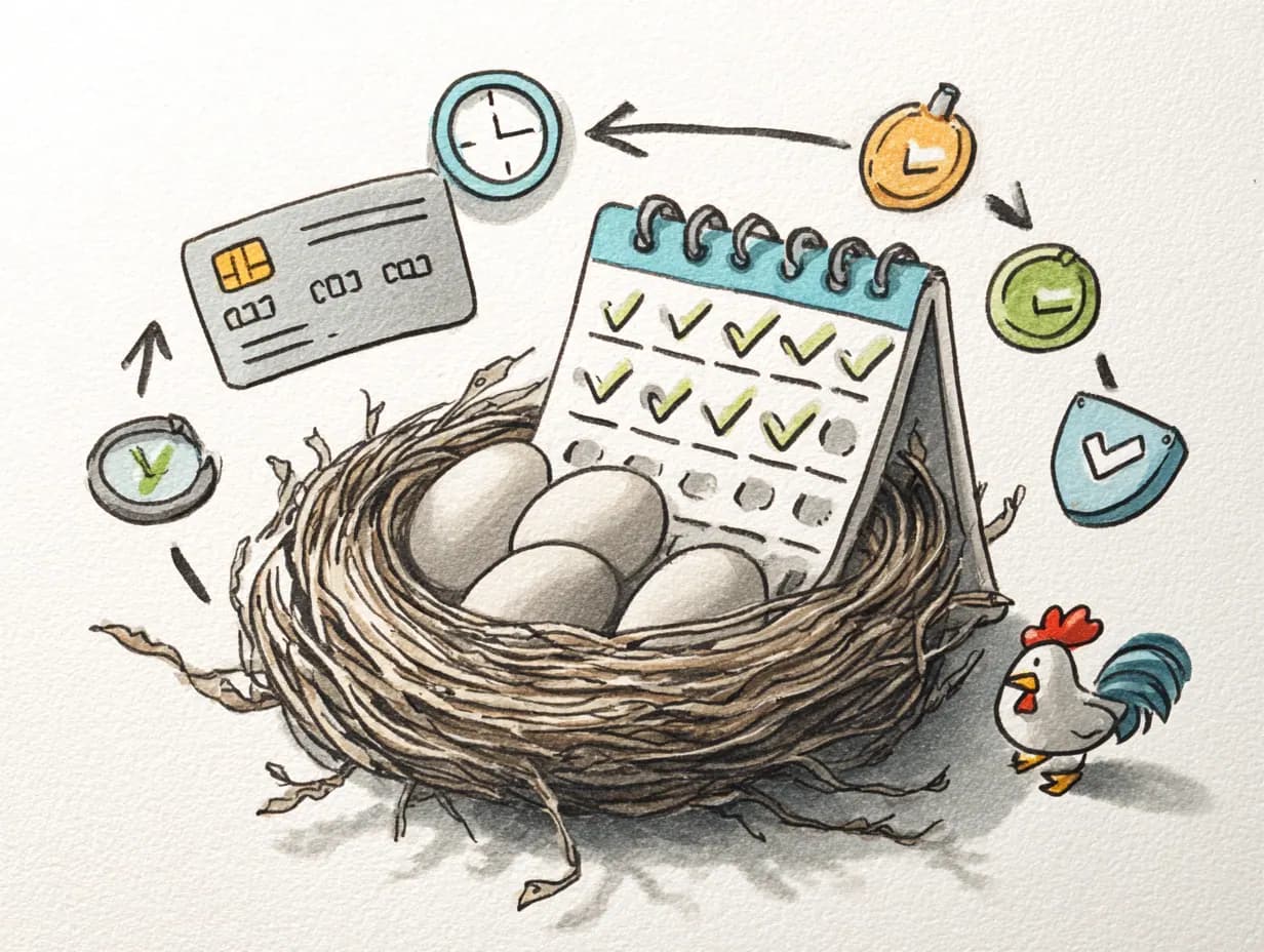 Illustration for article: Setting Up AutoPay for Credit Building