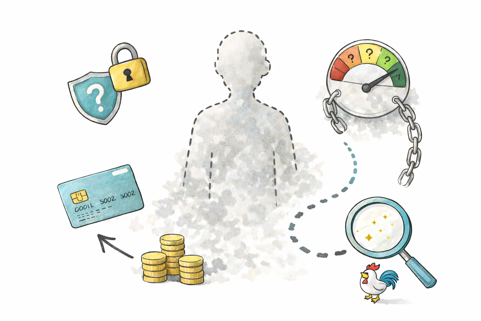 Illustration for article: The Credit Invisible Challenge